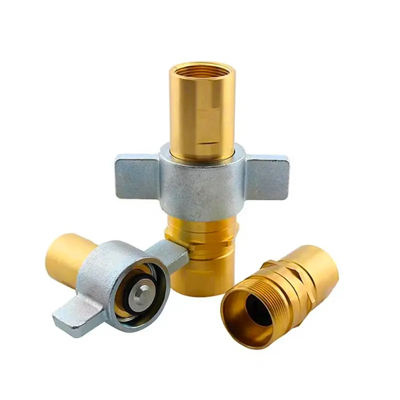 WSC Series - Brass wing style screw connect couplers with steel nut - Trailers, wet line kits